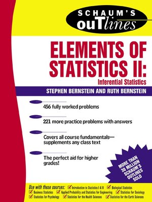 cover image of Schaum's Outline of Elements of Statistics II